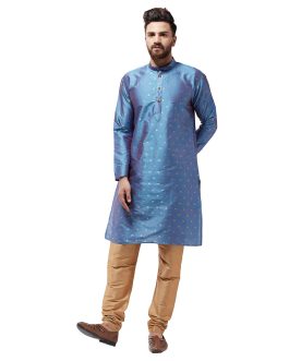 Silk Blend Printed Long Kurta