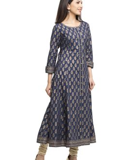 Checks Print Anarkali Kurta