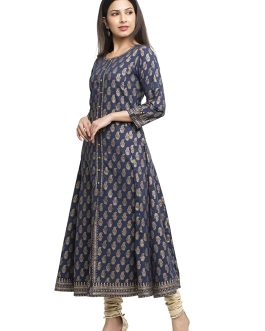 Checks Print Anarkali Kurta